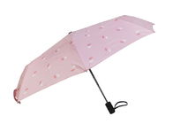 Różowy Compact Travel Parasol, Travel Sun Parasol Gumowy uchwyt z gumowymi uchwytami dostawca