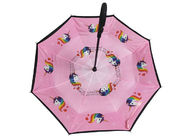 Wodoodporny odwrócony parasol Odwrócony uchwyt w kształcie litery C Odporny na ścieranie dostawca