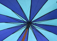 Drewniany parasol w kształcie litery J, drewniany parasol z trzonkiem Raines, czarny trzonek dostawca