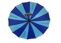 Drewniany parasol w kształcie litery J, drewniany parasol z trzonkiem Raines, czarny trzonek dostawca