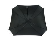 Czarne, drukowane parasole golfowe Kwadratowy kształt Żebra z włókna szklanego Gumowy uchwyt dostawca