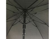 Czarne, drukowane parasole golfowe Kwadratowy kształt Żebra z włókna szklanego Gumowy uchwyt dostawca