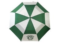 Gree Białe drukowane parasole golfowe Włókno szklane Haft Automatyczne otwieranie Ręczne zamykanie dostawca