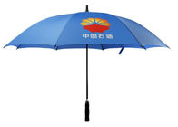 Niebieskie wiatroodporne parasole golfowe, promocyjne parasole golfowe odporne na wodę dostawca