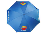 Niebieskie wiatroodporne parasole golfowe, promocyjne parasole golfowe odporne na wodę dostawca