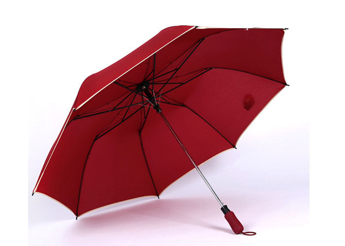 Automatycznie składany parasol golfowy Uchwyt w kształcie litery J Tkanina poliestrowa / pongee dostawca